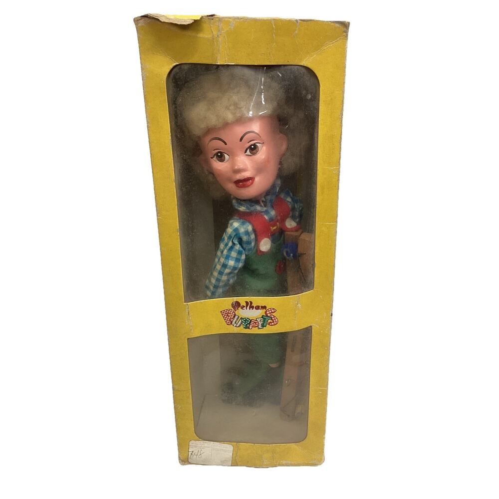 Vintage Rare Pelham "Hansel" Marionette Hand Puppet With Original Box - NOS